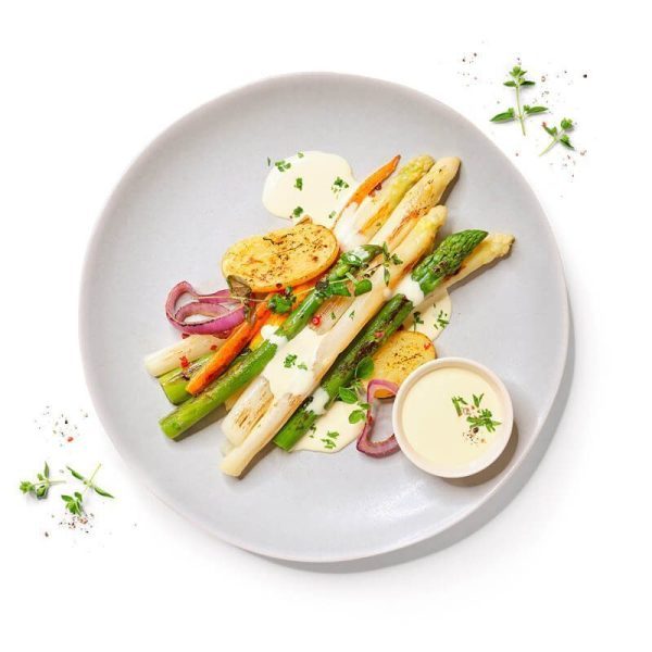 bedda vegane hollandaise auf Spargel