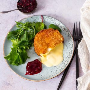 Gebackener veganer Camembert