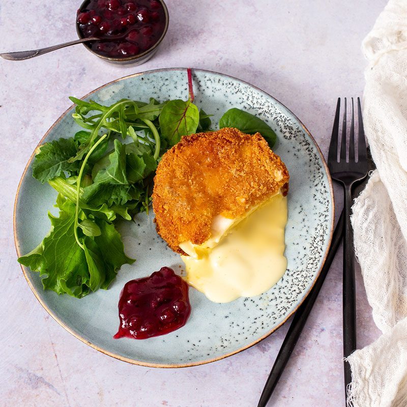 Gebackener veganer Camembert