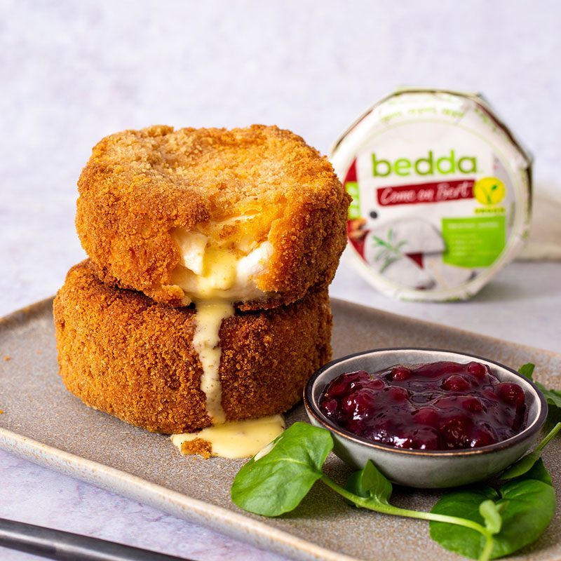 Gebackener veganer Camembert