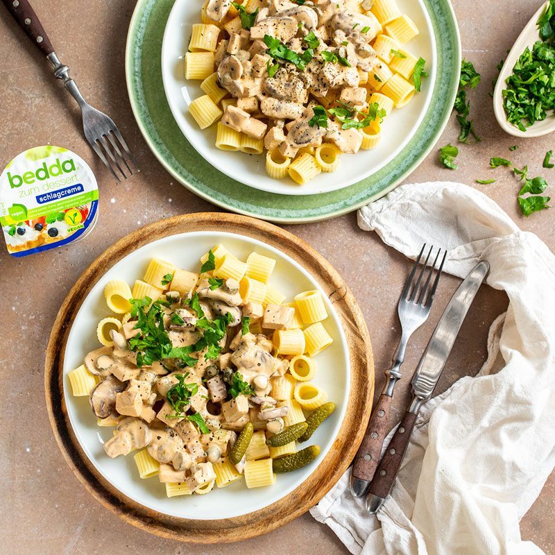 Pilz und Tofu Stroganoff